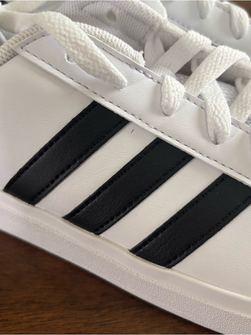adidas White and Black Low-Top Sneakers - Picture 2 of 9